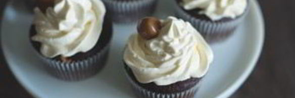 шоколадные капкейки с начинкой