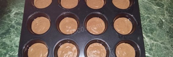 шоколадные кексы с творогом внутри