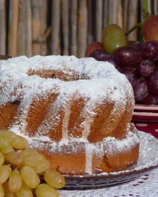 Винный кекс с виноградом