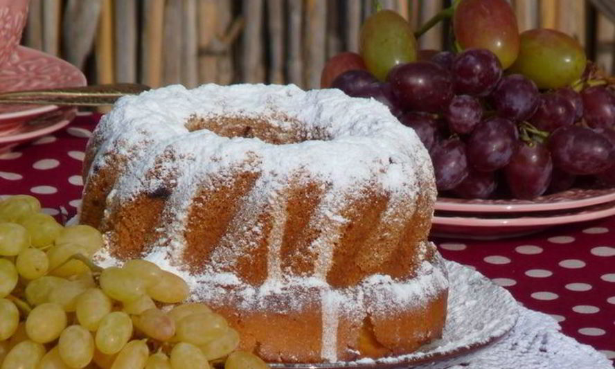 Рецепт винного кекса с виноградом