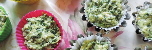 закусочные кабачковые кексы с творогом, сыром и зеленью