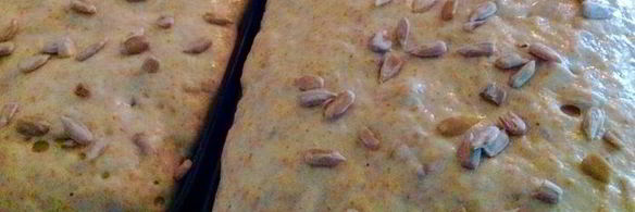 хлеб без замеса с изюмом и семечками