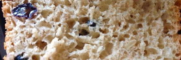 хлеб без замеса с изюмом и семечками