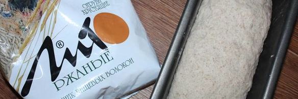 хлеб домашний с ржаными отрубями и льняной мукой