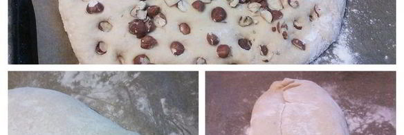 хлеб на печеных яблоках с орешками