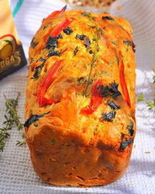 Хлеб с маслинами и сыром Джюгас