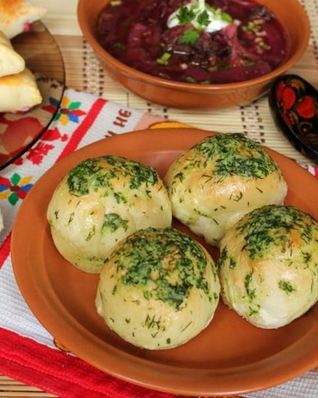 Пампушки к борщу из хлебного теста