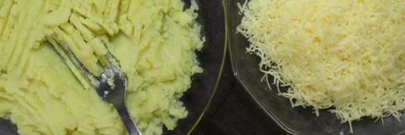 пшенично-ржаной хлеб с картофелем и сыром