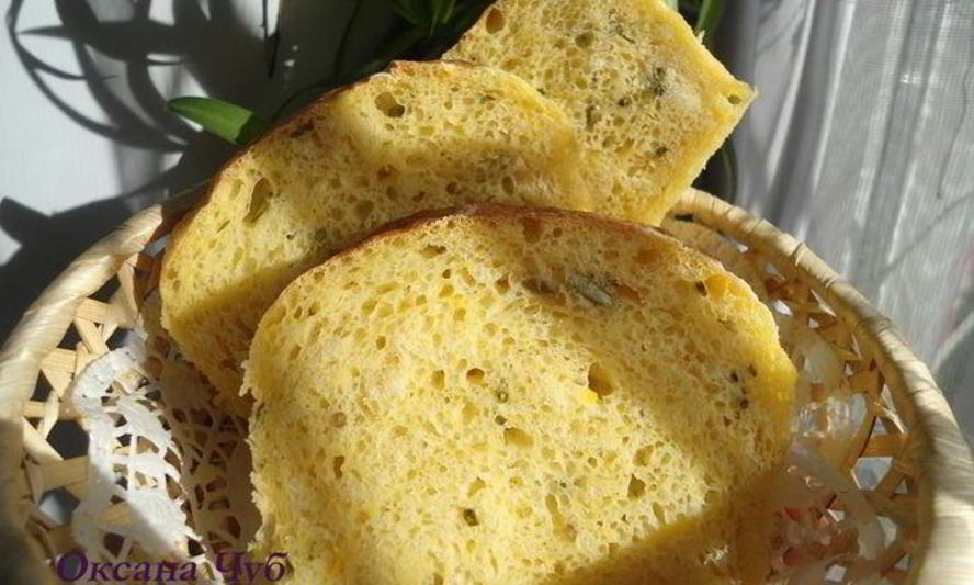 Рецепт тыквенного хлебушка с зеленым луком