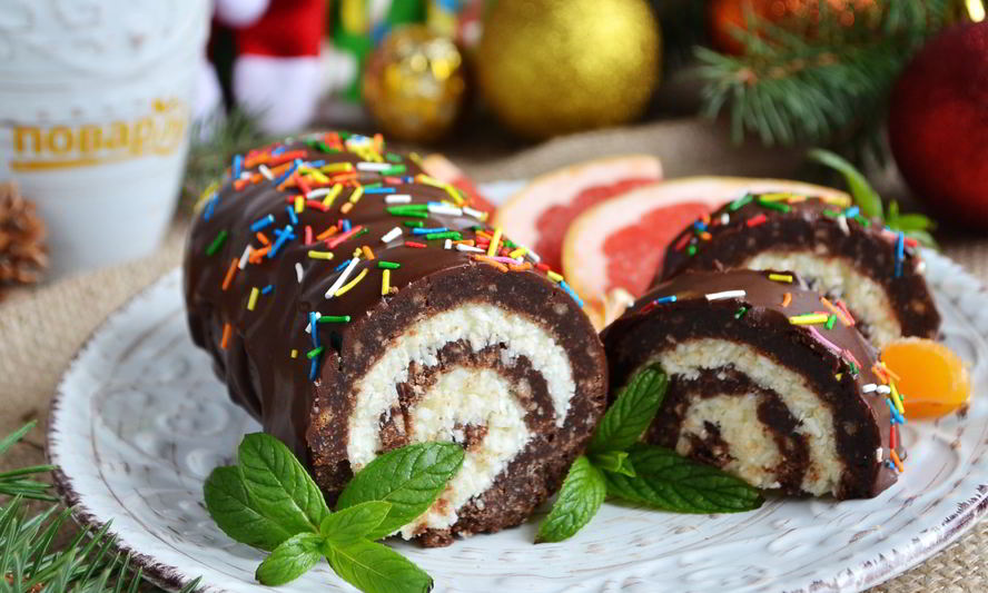 Рецепт кокосово-шоколадного рулет