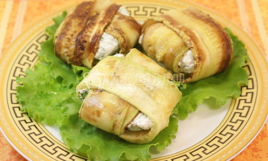 Рецепт конвертиков из кабачков с сыром