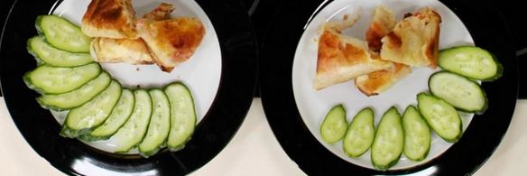 конвертики с гребешками, семгой и сыром