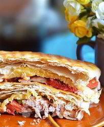 Копченые куриные окорочка в лаваше