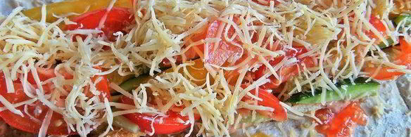 курица с овощами в лаваше