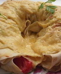 Лаваш с фаршем и сыром