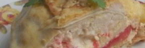 лаваш с фаршем и сыром