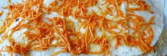 лаваш с корейской морковкой и сыром