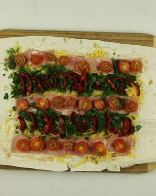 Лаваш с начинкой в духовке