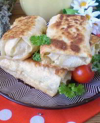 Лаваш с рисом и яйцом