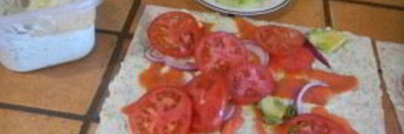 лаваш с семгой и огурцом