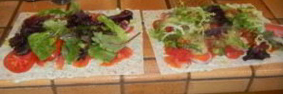 лаваш с семгой и огурцом