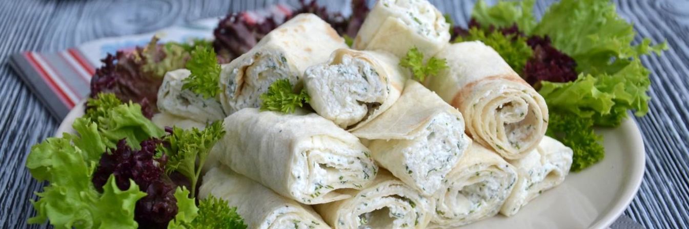 Лаваш с творогом и зеленью быстро и вкусно