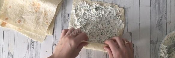 лаваш с творогом и зеленью быстро и вкусно