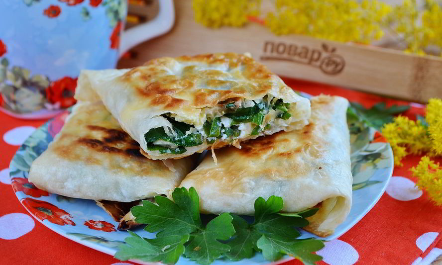 Рецепт лаваша с яйцом и шпинатом