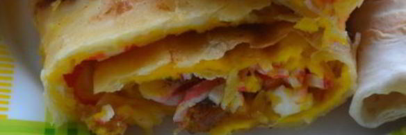 лаваш с яйцом и сыром