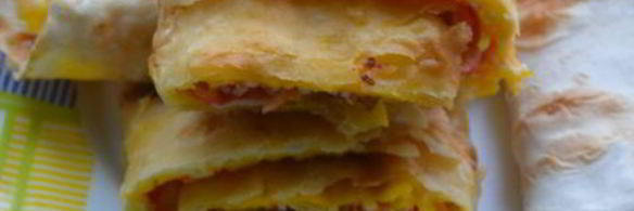 лаваш с яйцом и сыром