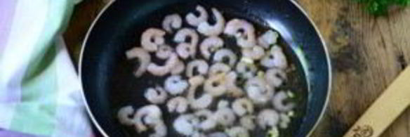 паста с креветками в лаваше