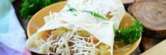 паста с креветками в лаваше