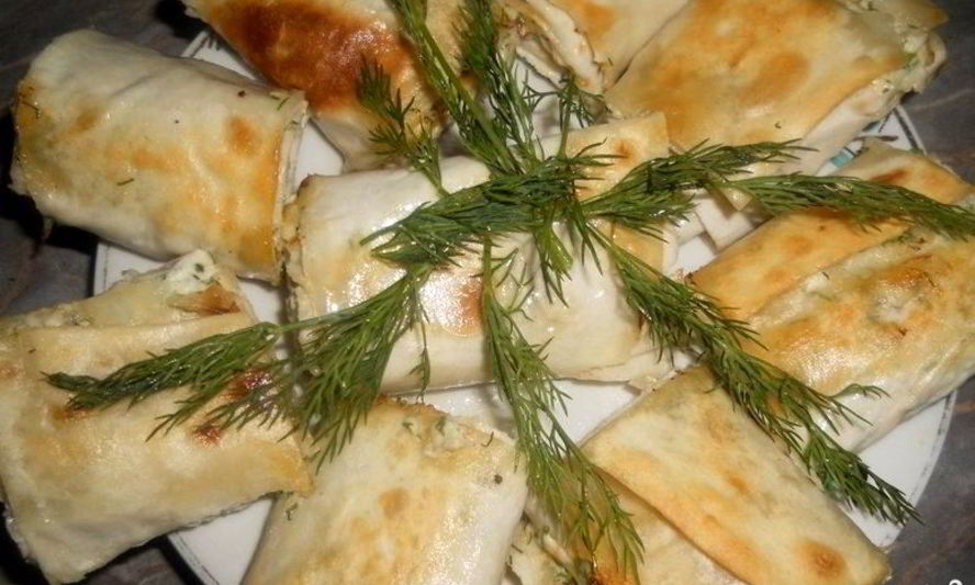 Рецепт рулета с творогом из лаваша