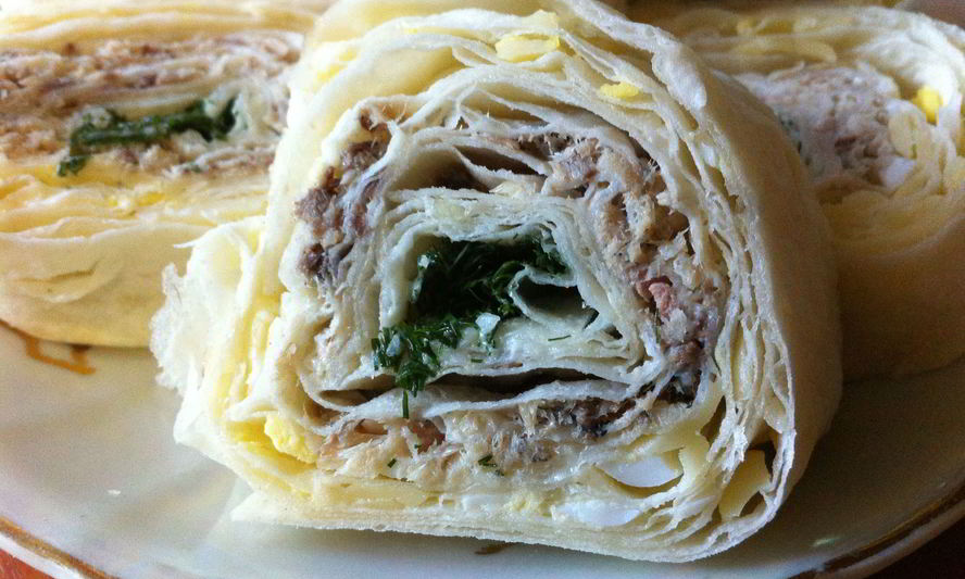 Рецепт рыбного рулета из лаваша