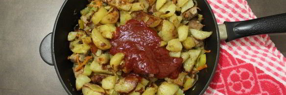 свиная вырезка с овощами в лаваше