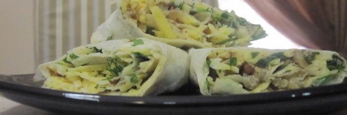 Закуска в лаваше с сыром и орехами