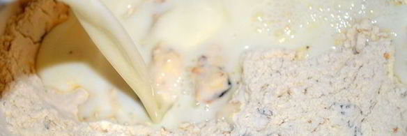 бездрожжевая кефирная лепешка с фундуком и черносливом