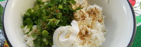 хрустящие лепешки с сыром фета и зеленью