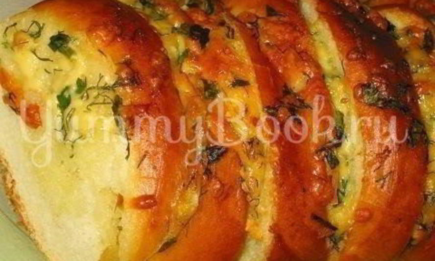 Рецепт хрустящего хлебушка пропитанного маслом, сыром и чесночком