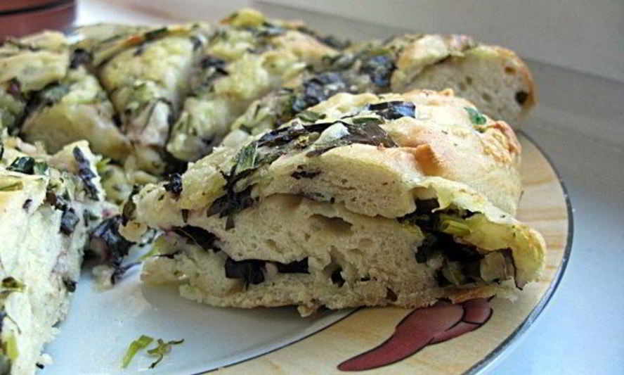 Рецепт лепешки с зеленью и моцареллой