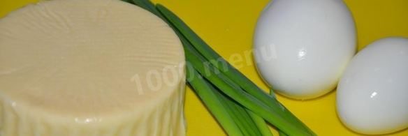 лепешки с зеленым луком и моцареллой