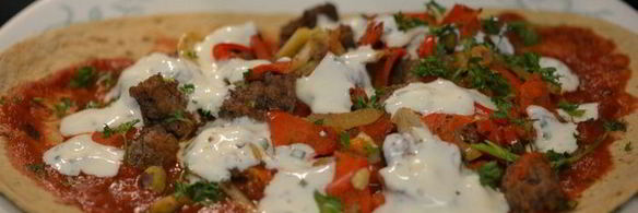 обед на лепешке