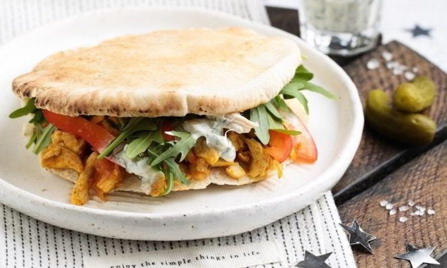 Рецепт питы с курицей, перцем и беконом