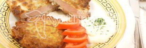 шницель с картофельной лепешкой