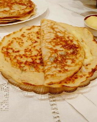 Тонкие лепешки из теста Удмуртские табани