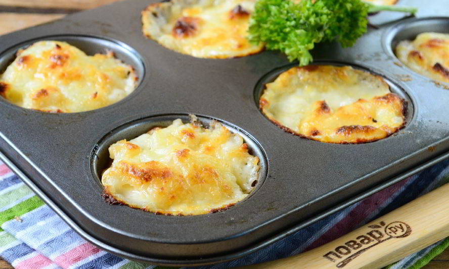 Рецепт гратен из картофеля в стиле маффинов