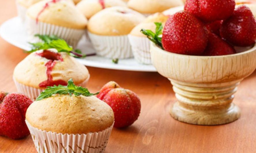 Рецепт клубничного маффина