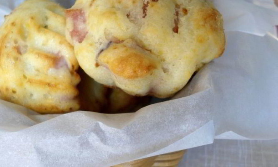 Рецепт маффинов на кефире ветчина-сыр