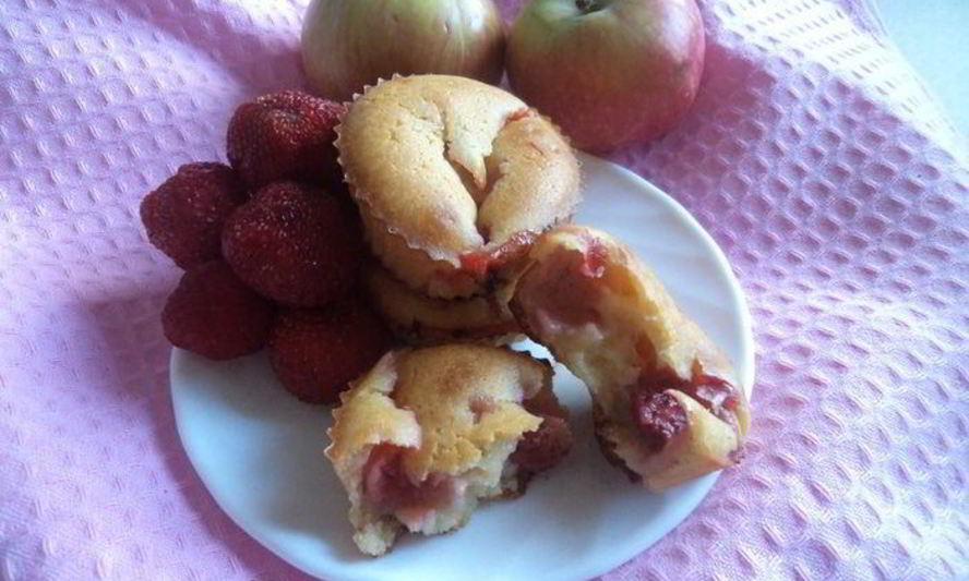 Рецепт маффинов с клубникой