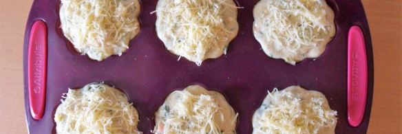 маффины с креветками и шпинатом